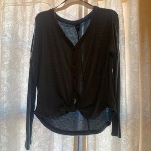 Super soft waffle tie top